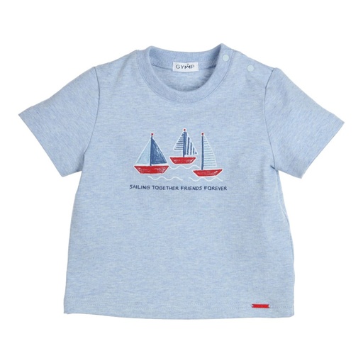 T-shirt sailing together friends forever light blue 