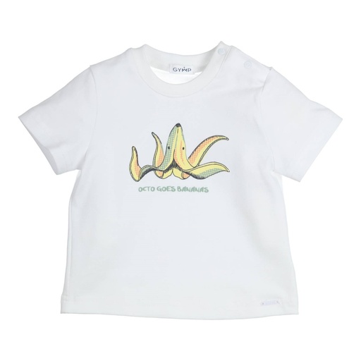T-shirt aerobic octo goes bananas white 