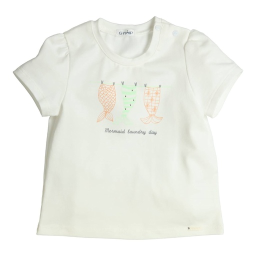 T-shirt aerobic mermaid laundry day off white 
