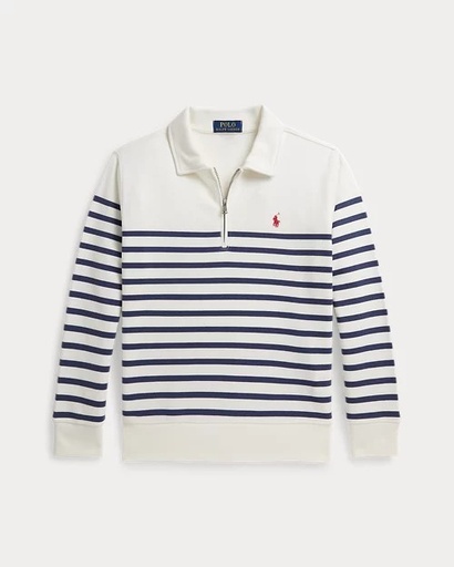 Sweater gestreept french terry (8j-16j) Deckwash White/Light Navy 