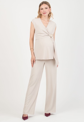 Zwangerschaps- en voedingsblouse Clarissa M - cadì chalk 