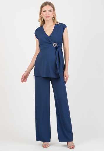 Zwangerschaps- en voedingsblouse Clarissa M - cadì denim 