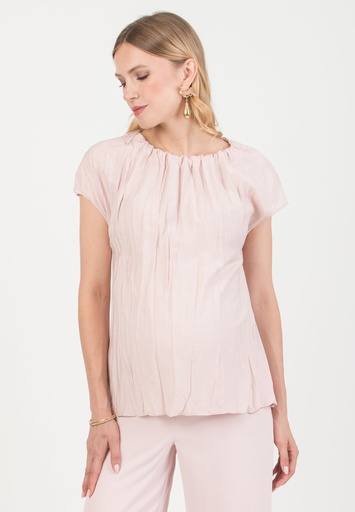 Zwangerschapsbloes Lola - gekreukte viscose Light pink 