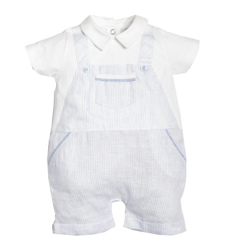 Combinaison salopette white-azzuro 