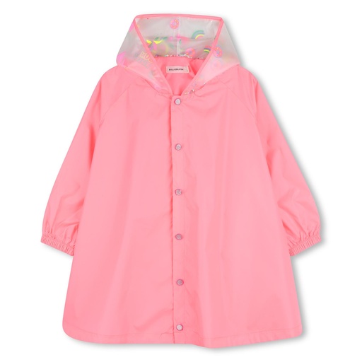 Windjack met kap regenponcho sparklehood roze 