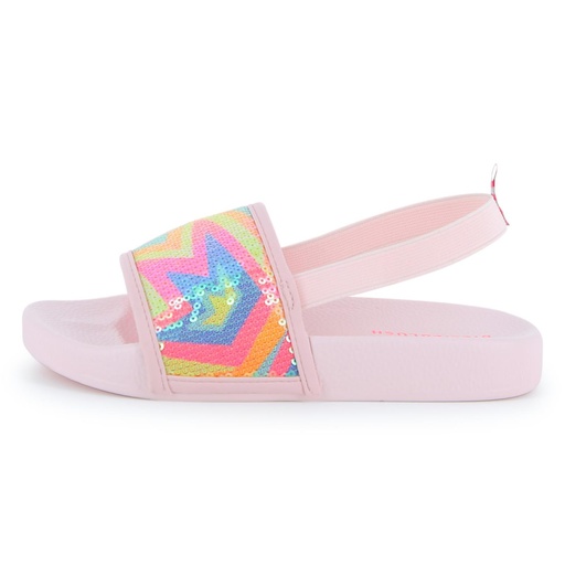 Slippers sequins funstep roze 