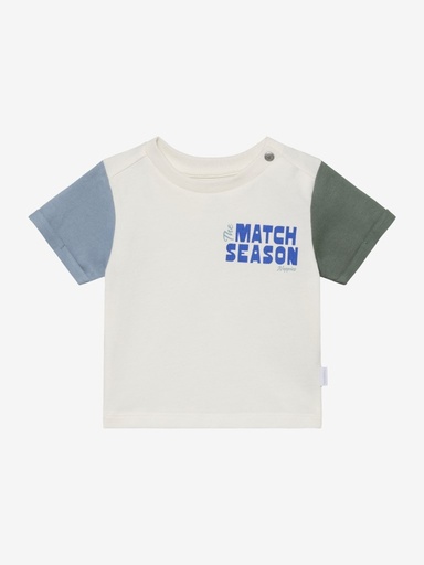 T-shirt short-sleeved colourblock sporty look  