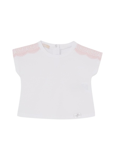 Basic t-shirt White/Ballerina 