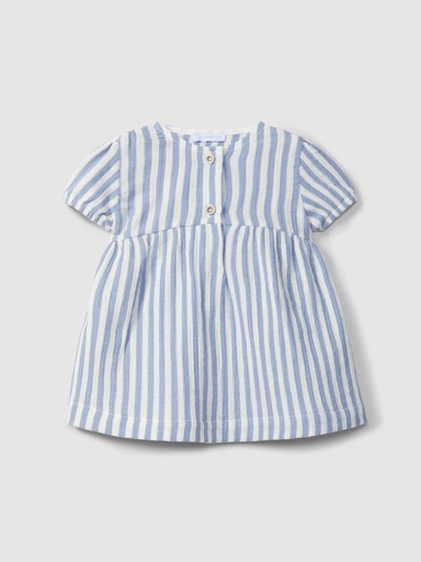 Dress - striped medium blue 