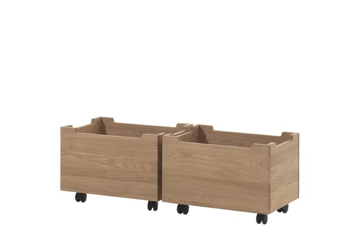 Set of 2 drawers storage space Forrest eik 