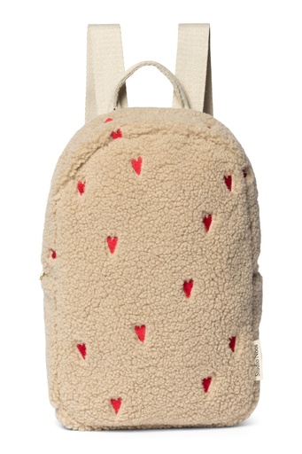 Backpack mini chunky Ecru Hearts 