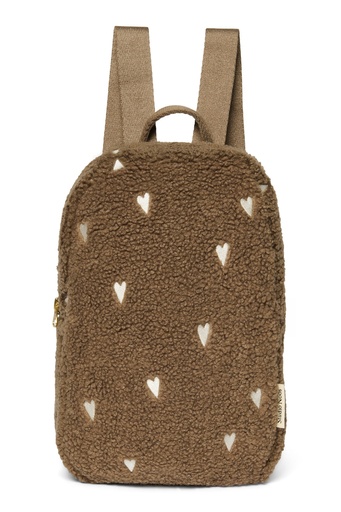 Backpack mini chunky Brown Hearts 