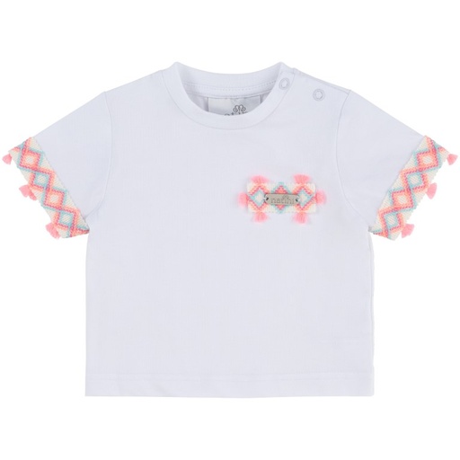 T-shirt met geborduurde details Rory white 