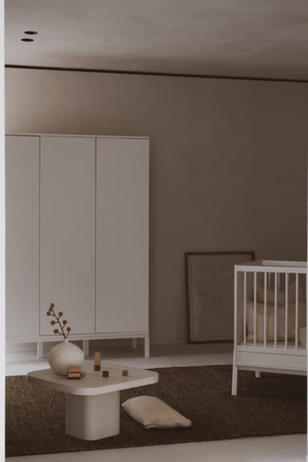 Kamer Ashi: Bed (140x70) + kast (3-deuren) + commode (cream) - toonzaalmodel (enkel afhaling) cream 70X140