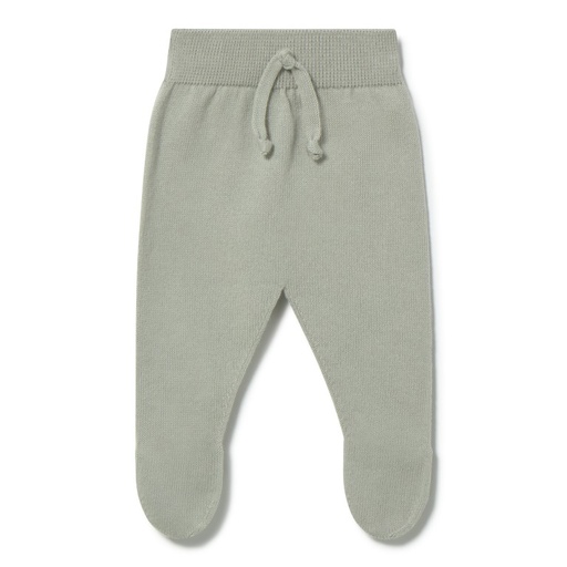 Baby pants with feet Liam - 100% cotton - seamless Apple 