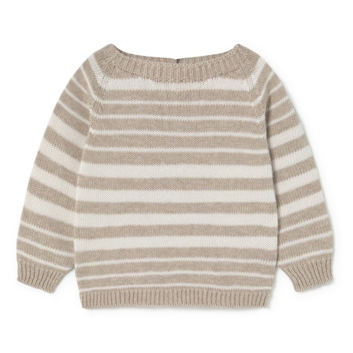 Jumper Romeo Striped - 100% cotton - seamless cream-toasted 