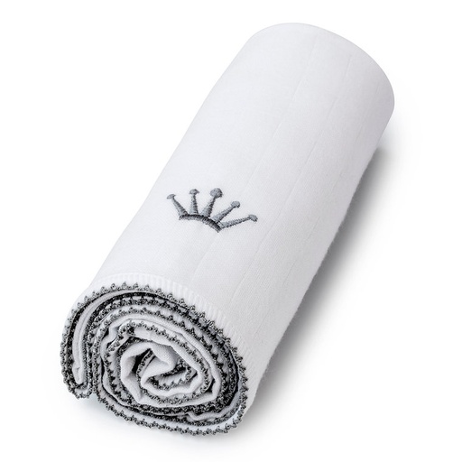 Tetra doek 70x70 white-grey