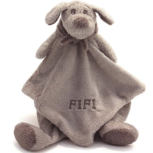 Doudou chien Fifi beigegris 