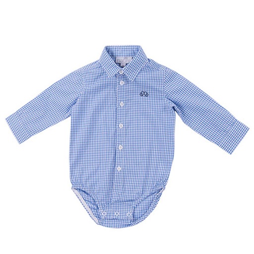 Bodyhemd Pierrot vichy light blue 