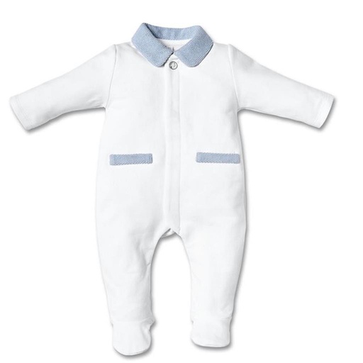 Babypakje teddyhead back white-azzuro 