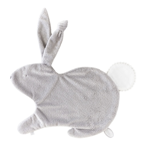 Doudou rabbit Emma classic light gray-white wit 