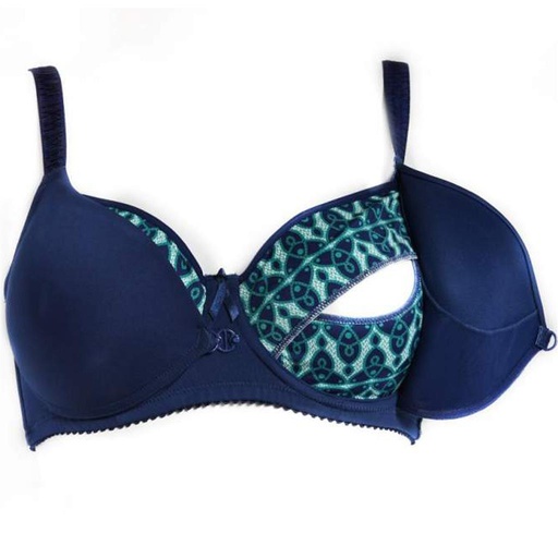 Breastfeeding bra mystery blue depth 