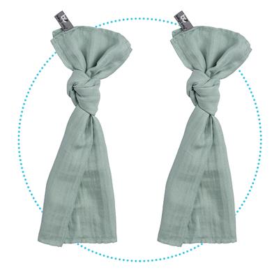 *Tetradoek swaddle (65x65cm, 2st.) mint Baby's Onl muntgroen