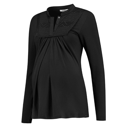 Breastfeeding shirt tencel black 