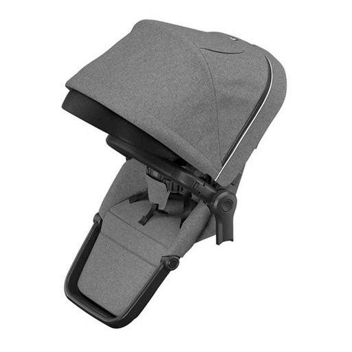 Seat 2nd child sleek grey melange on black 
