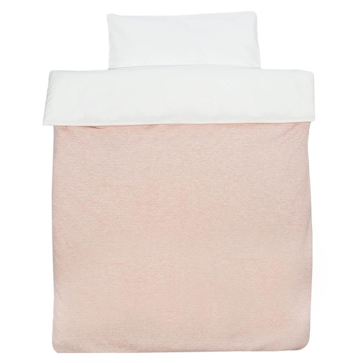 Donsovertrek+kussensloop park blush rose 80X80