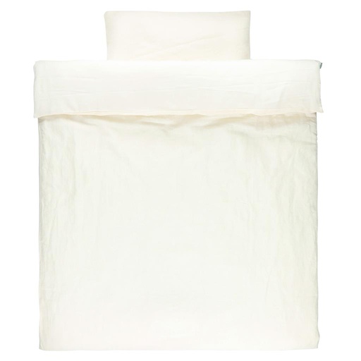 Donsovertrek+kussensloop bed pure ecru 100X140