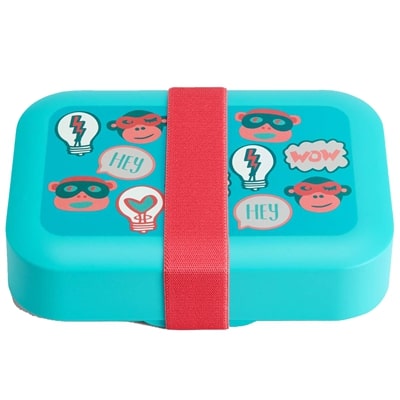 Lunchbox kids fun shapes light blue 