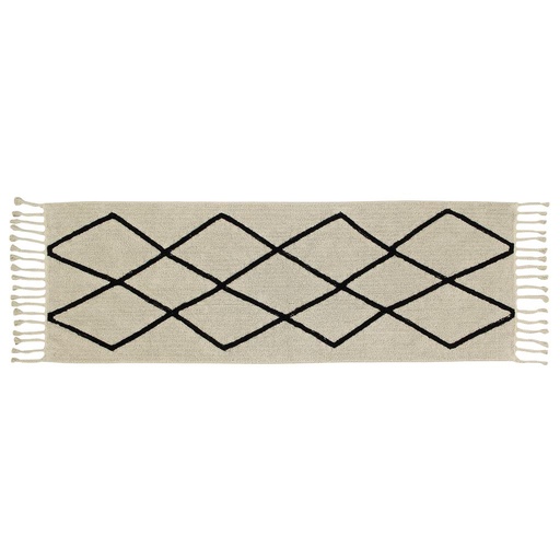 Tapis noir et blanc bereber beige 140X200
