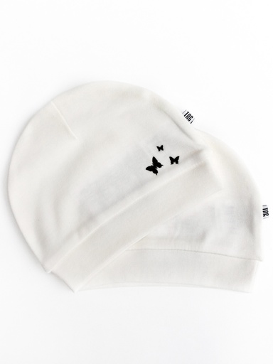 Baby hat organic (2pcs.) Bloom ecru-ecru OS