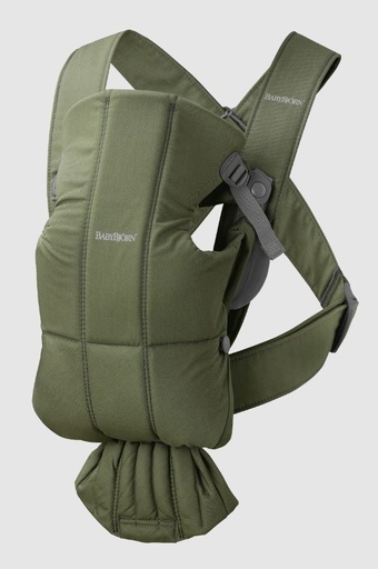Baby carrier mini cotton donkergroen 