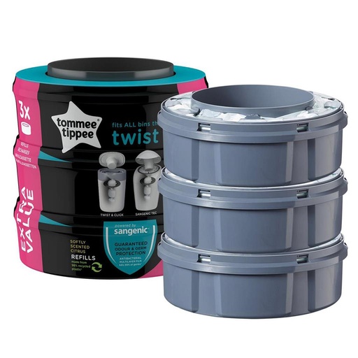 Refill cartridges (3pcs) twist sangenic  
