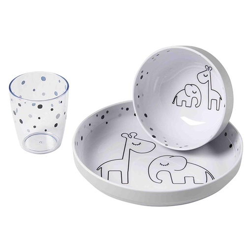 Eetset (mini) yummy dreamy dots grey