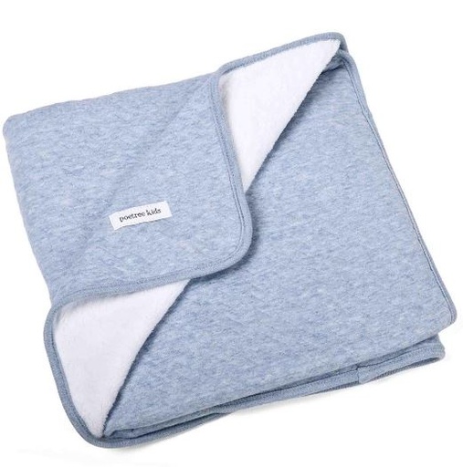 Blanket bed chevron denim blue 100X140