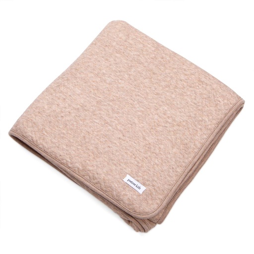Couverture lit chevron camel clair 100X140
