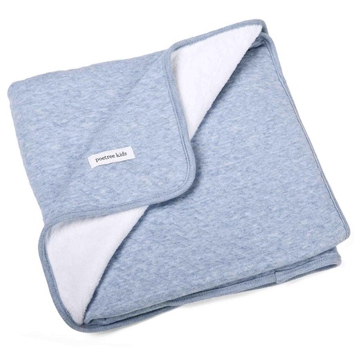 Couverture pour berceau chevron denim bleu 80X100