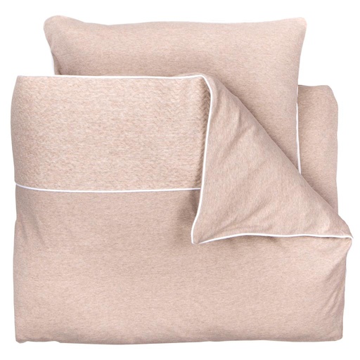 Down bed cover chevron light camel