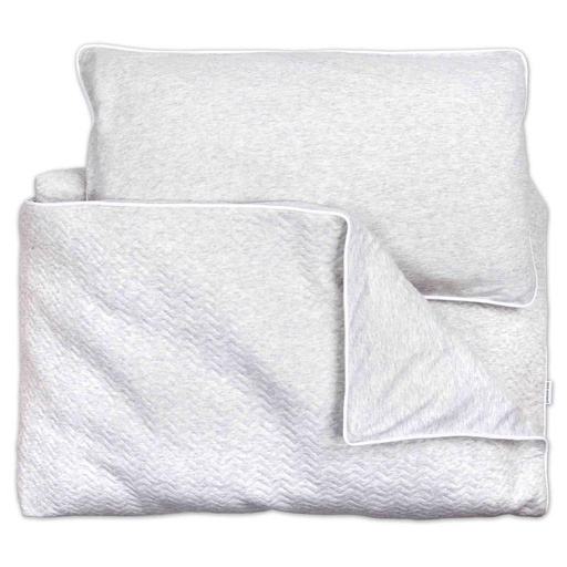 Down cover bed poetree kids chevron light grey melange