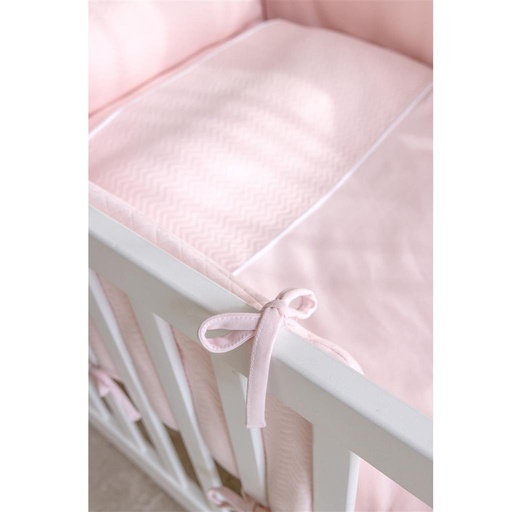 Down bed cover chevron light pink 100X140