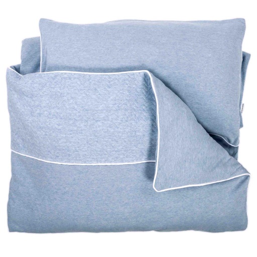 Parc de couverture chevron denim blue 80X80