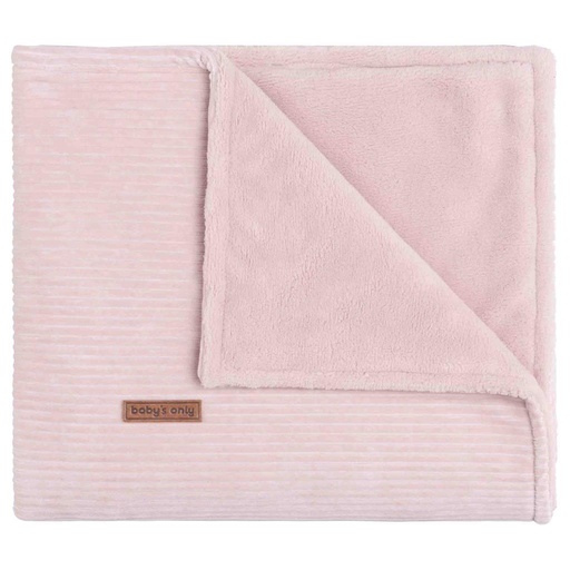 Couverture lit (teddy) sens vieux rose 80X100