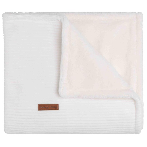 Blanket crib (teddy) sense white 70X95