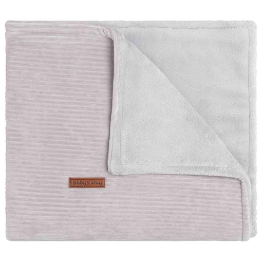 Blanket crib (teddy) sense pebble grey 70X95