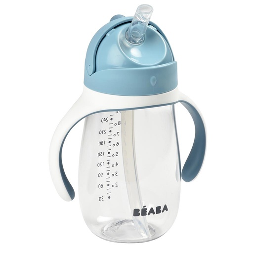 Drinking cup with straw 300ml windy blue 