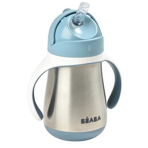 Drinking cup with straw 250ml windy blue 