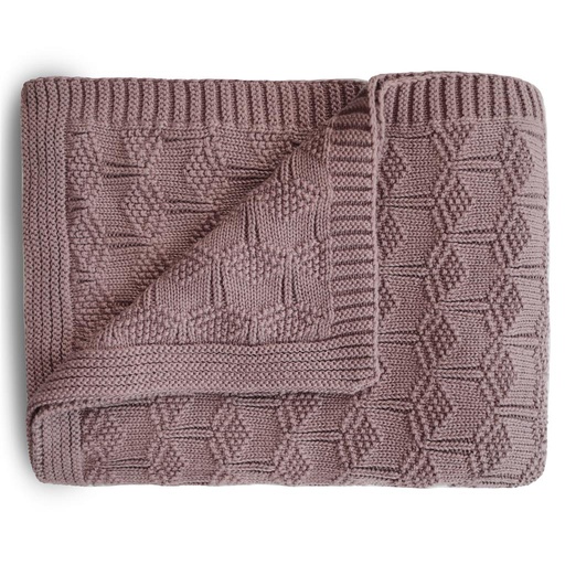 Couverture honeycomb dark rose 